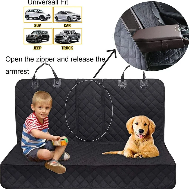 Universal Car Back Seat Cover For Dog Cat Waterproof Auto SUV Truck Rear Seat Protector Mat Nonslip Safety Carry Pet  Outing