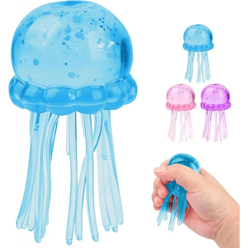 Trending Nee Doh Jellyfish & Cube Squish Toy, Soft Jelly Squeeze Stress Relief Fidget Toy, Sensory NeeDoh for Kids & Adults