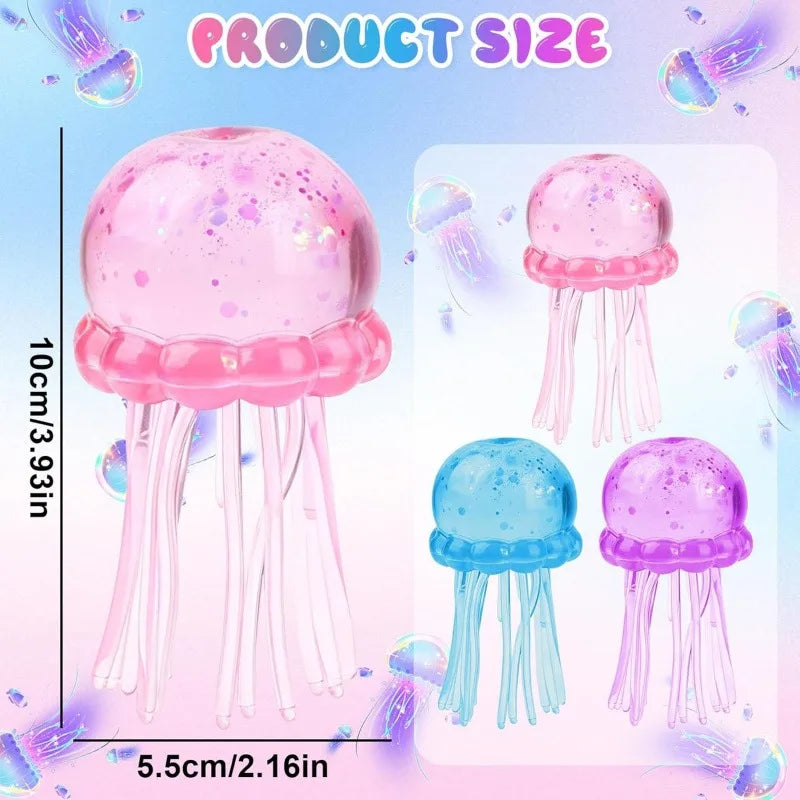 Trending Nee Doh Jellyfish & Cube Squish Toy, Soft Jelly Squeeze Stress Relief Fidget Toy, Sensory NeeDoh for Kids & Adults