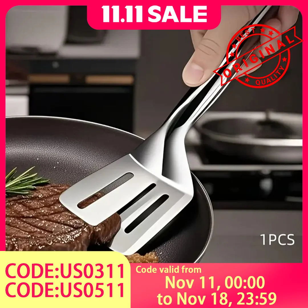 1-Pack Heavy Duty Steak Tongs - Thanksgiving Turkey Flipper & Holiday Grill Master Tool