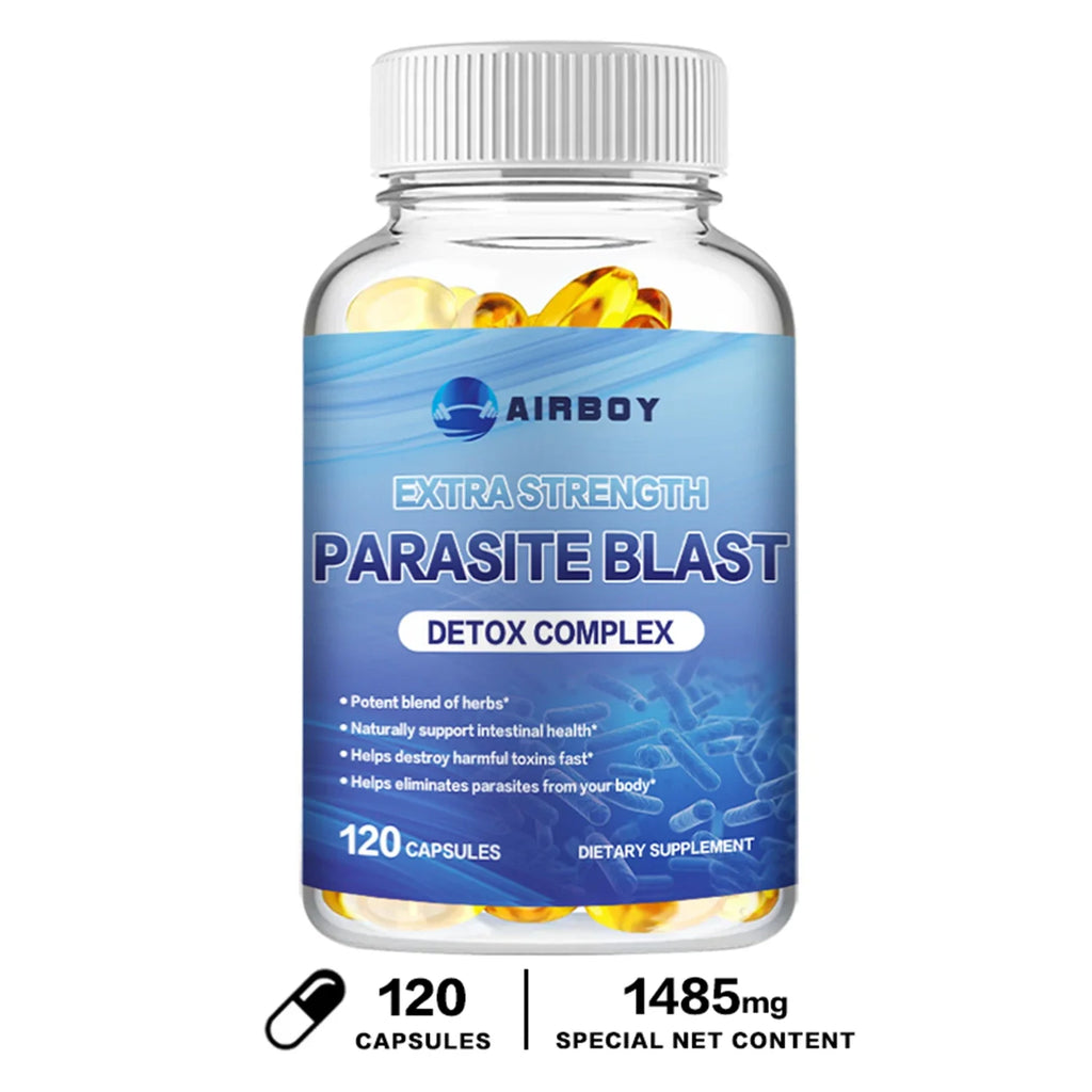 Parasite Blast Cleanse Supplement Cranberry Garlic Black Walnut Wormwood 120 Caps