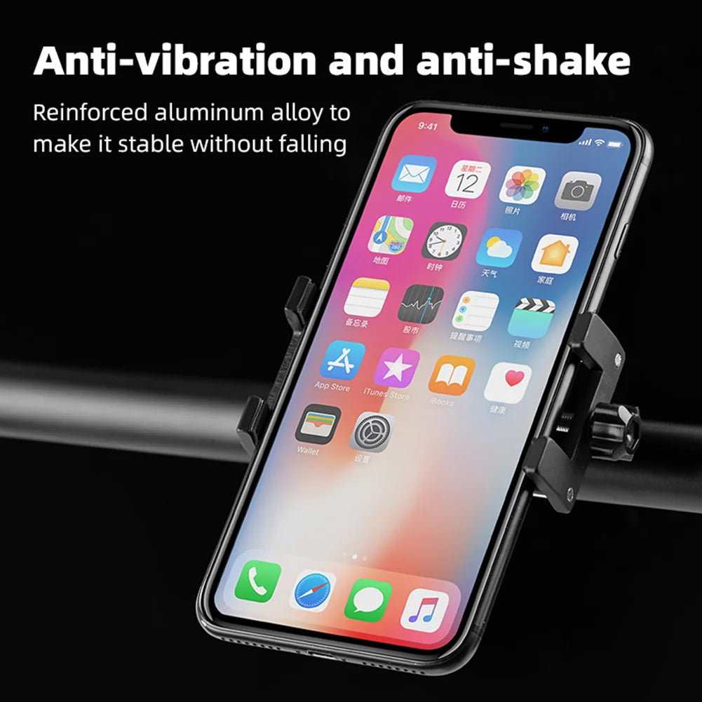 Universal Bike Phone Mount Aluminum Handlebar Holder Scooter GPS