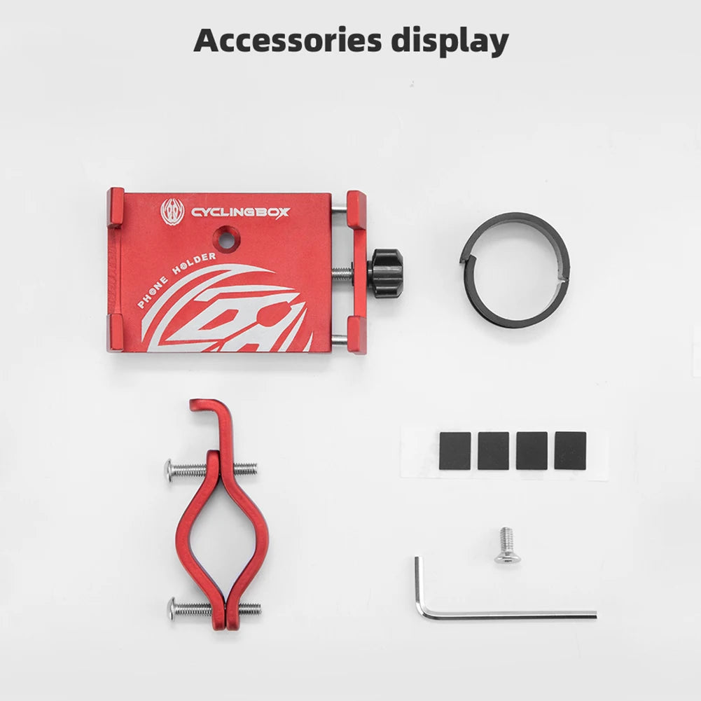 Universal Bike Phone Mount Aluminum Handlebar Holder Scooter GPS