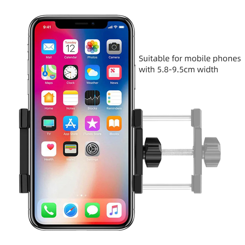 Universal Bike Phone Mount Aluminum Handlebar Holder Scooter GPS